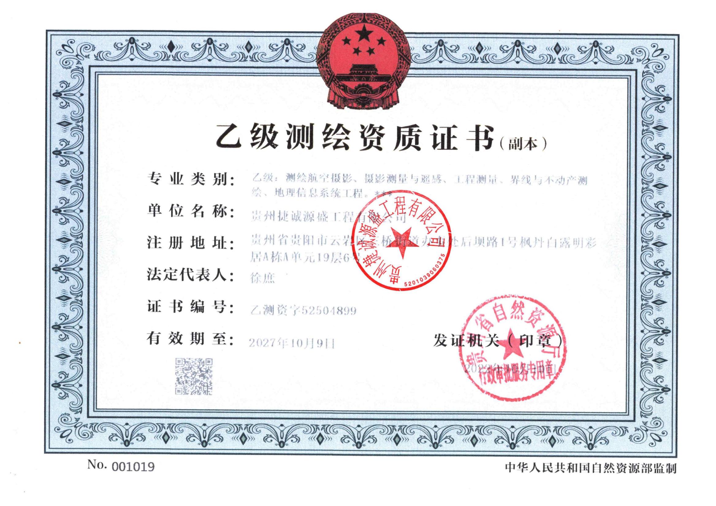 资质（资格）证书（原件扫描件）