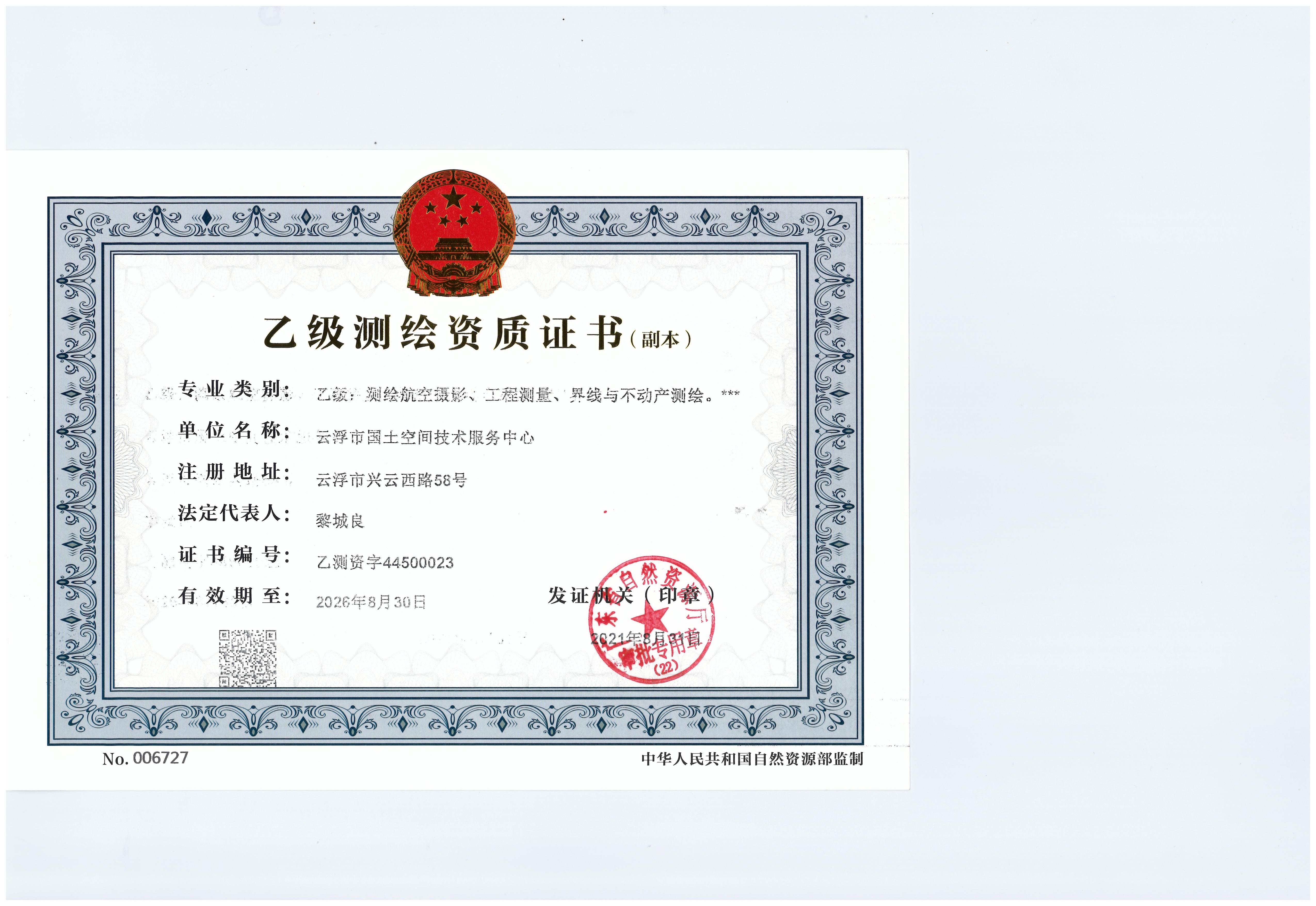 资质（资格）证书（原件扫描件）