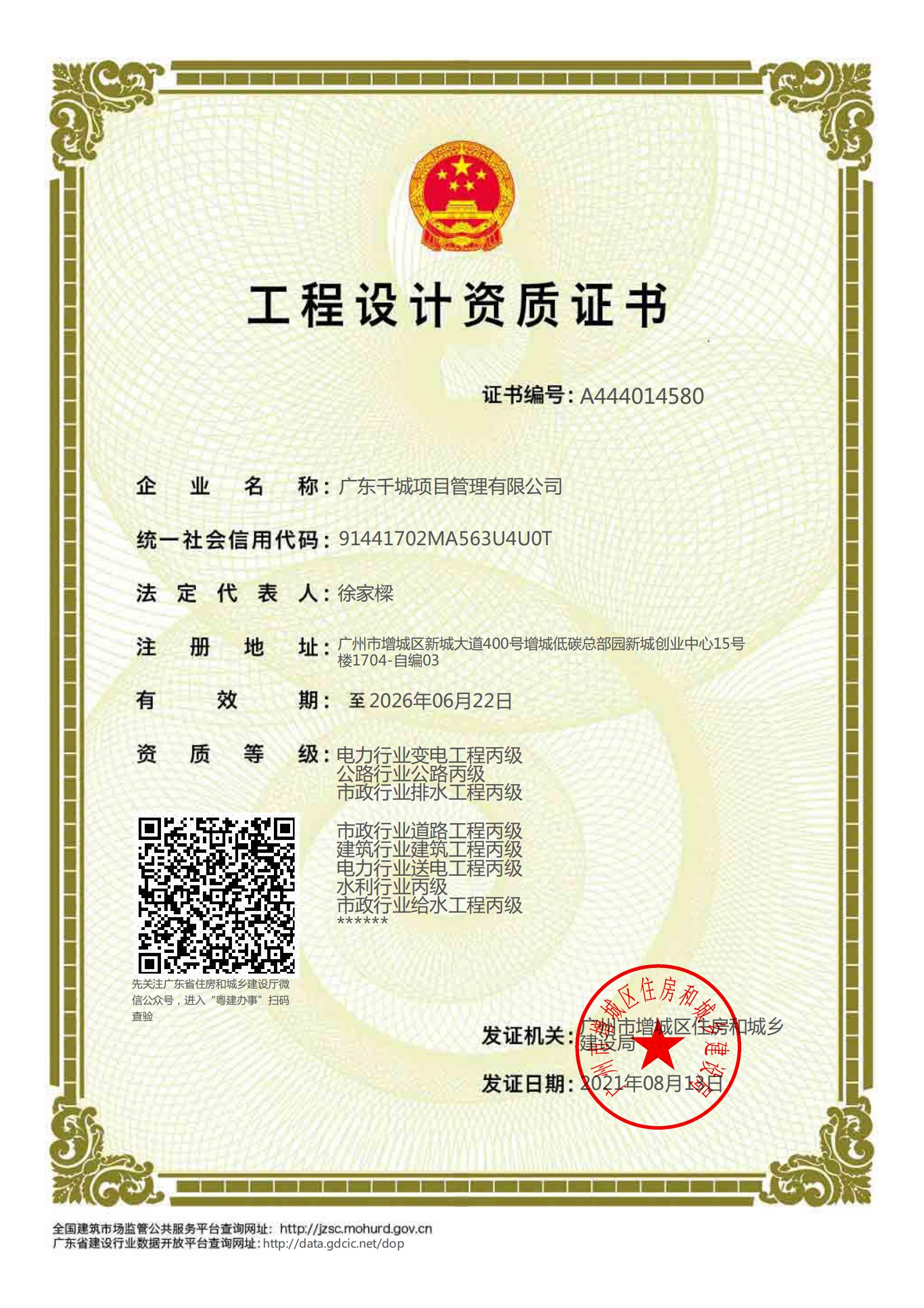 资质（资格）证书（原件扫描件）