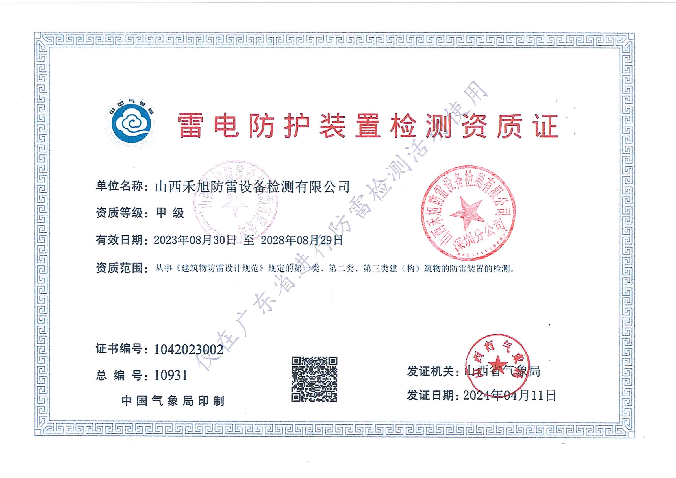 资质（资格）证书（原件扫描件）