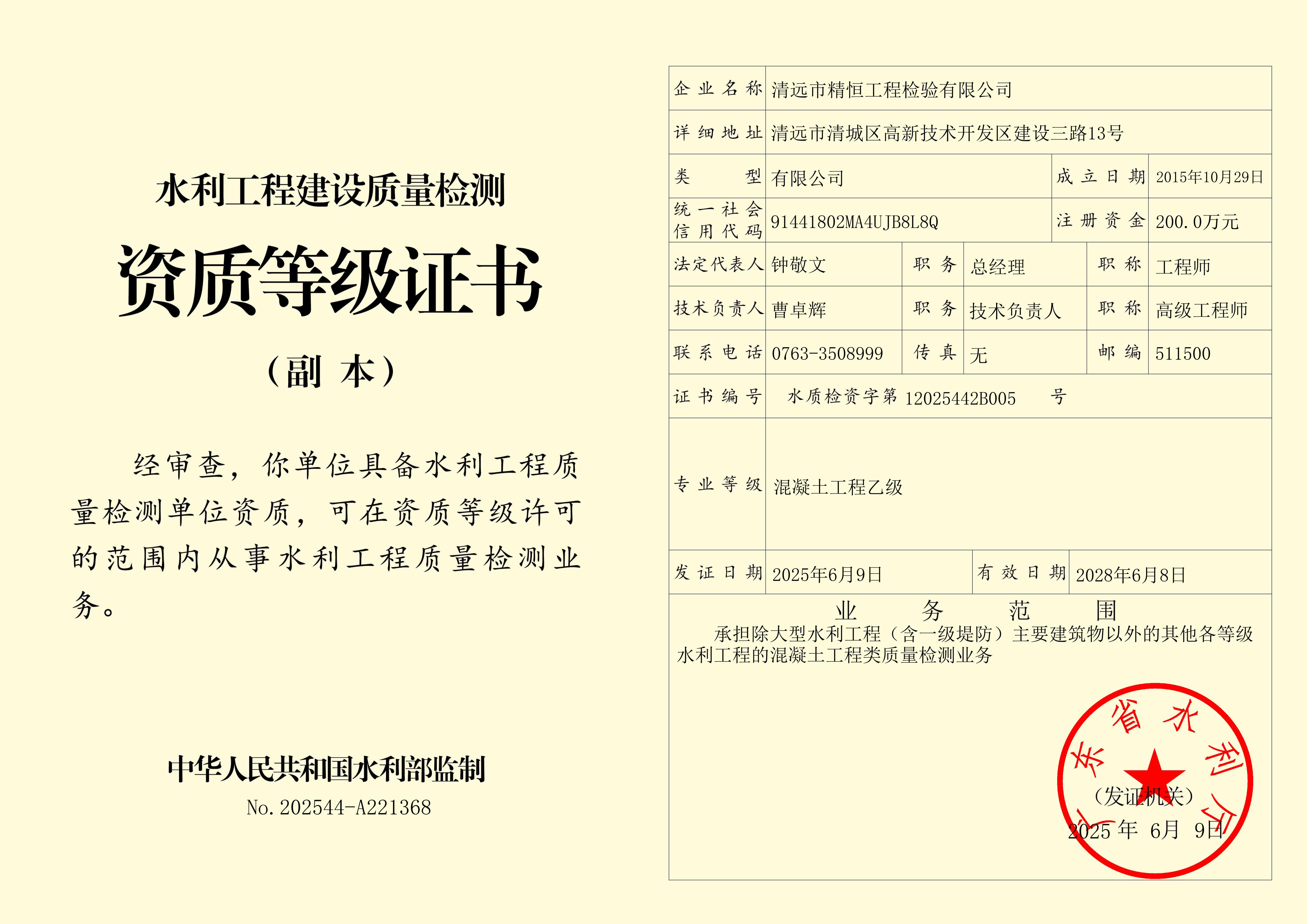 资质（资格）证书（原件扫描件）
