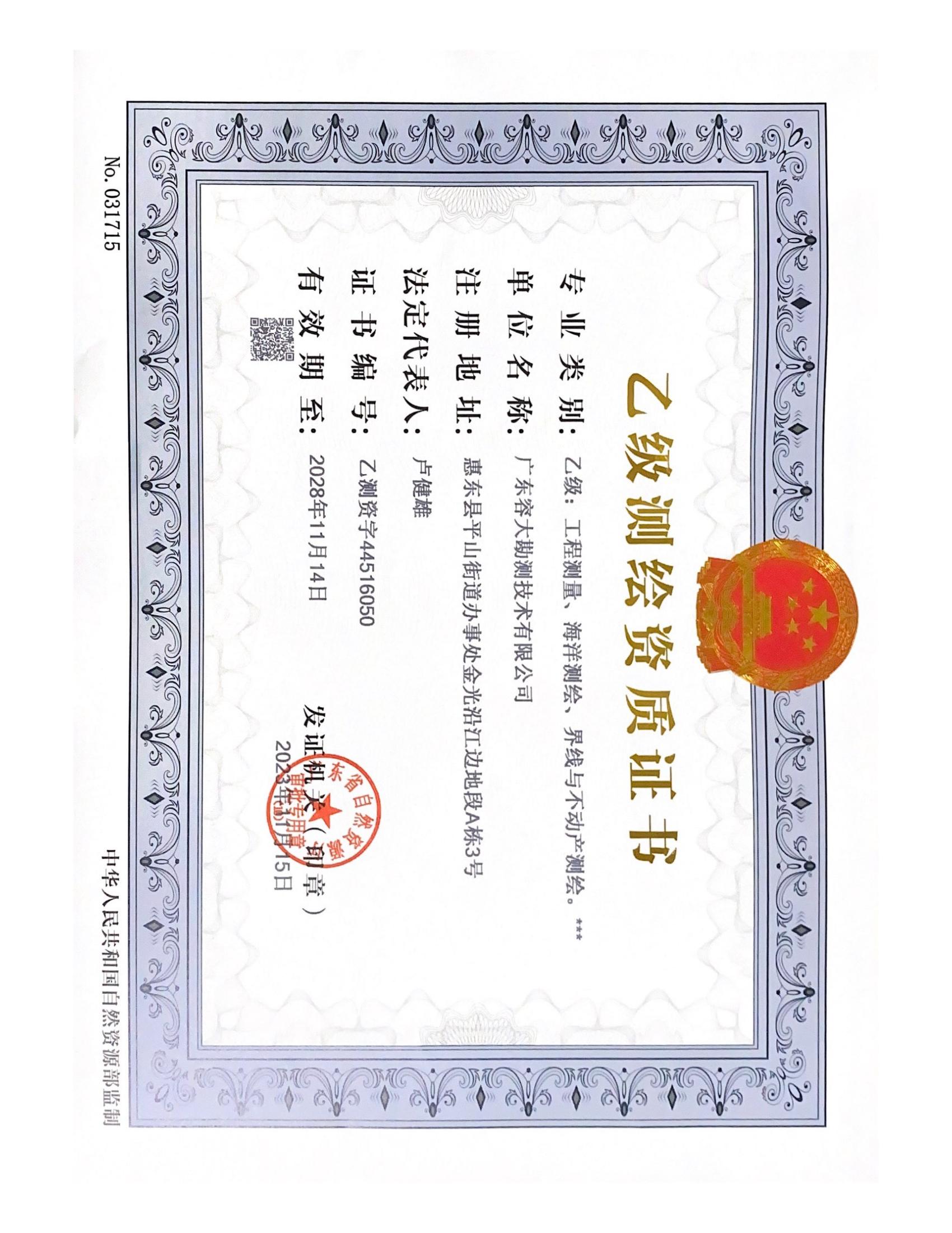 资质（资格）证书（原件扫描件）