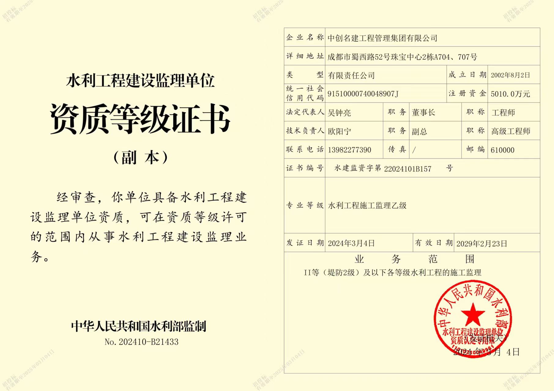 资质（资格）证书（原件扫描件）
