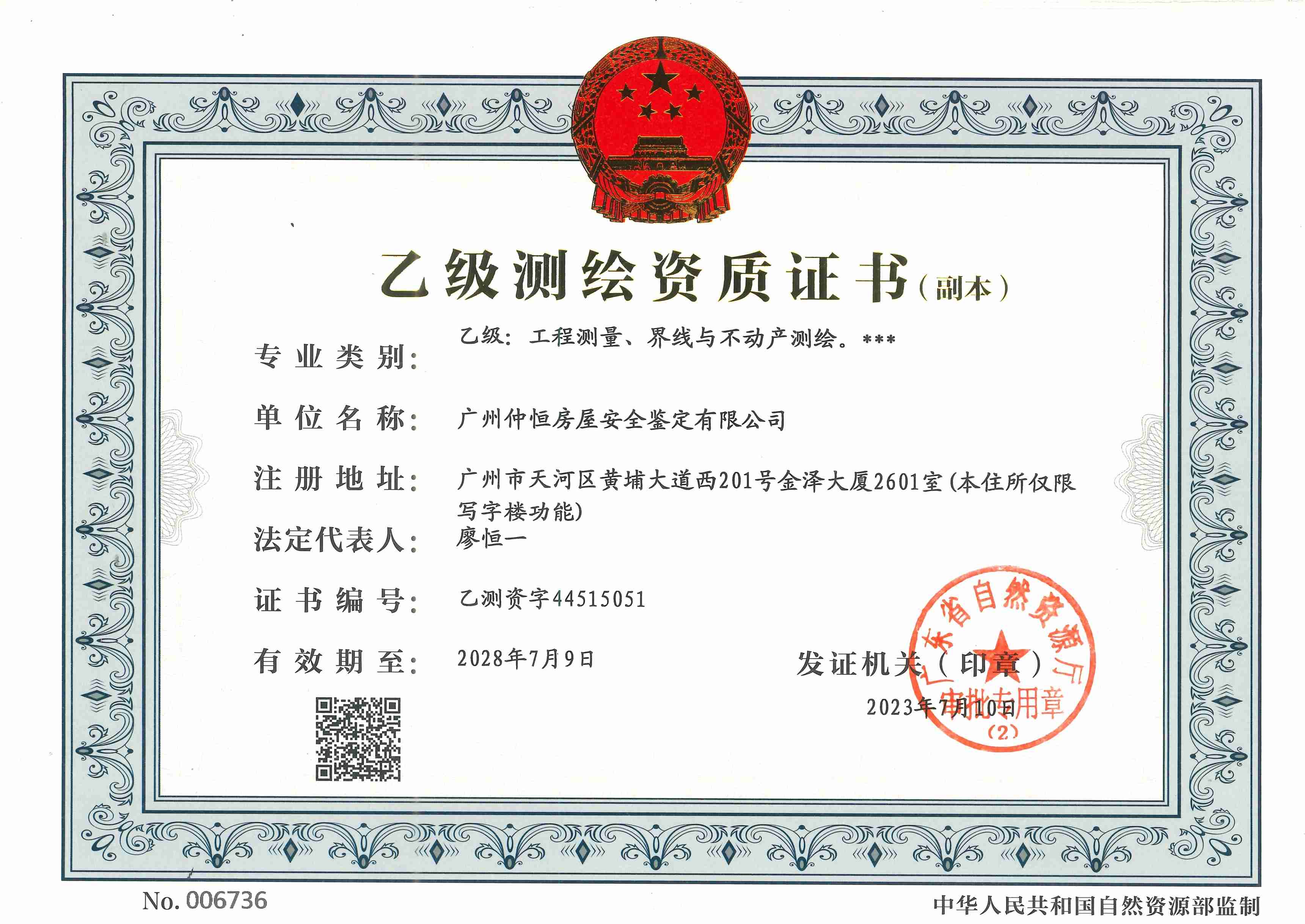 资质（资格）证书（原件扫描件）