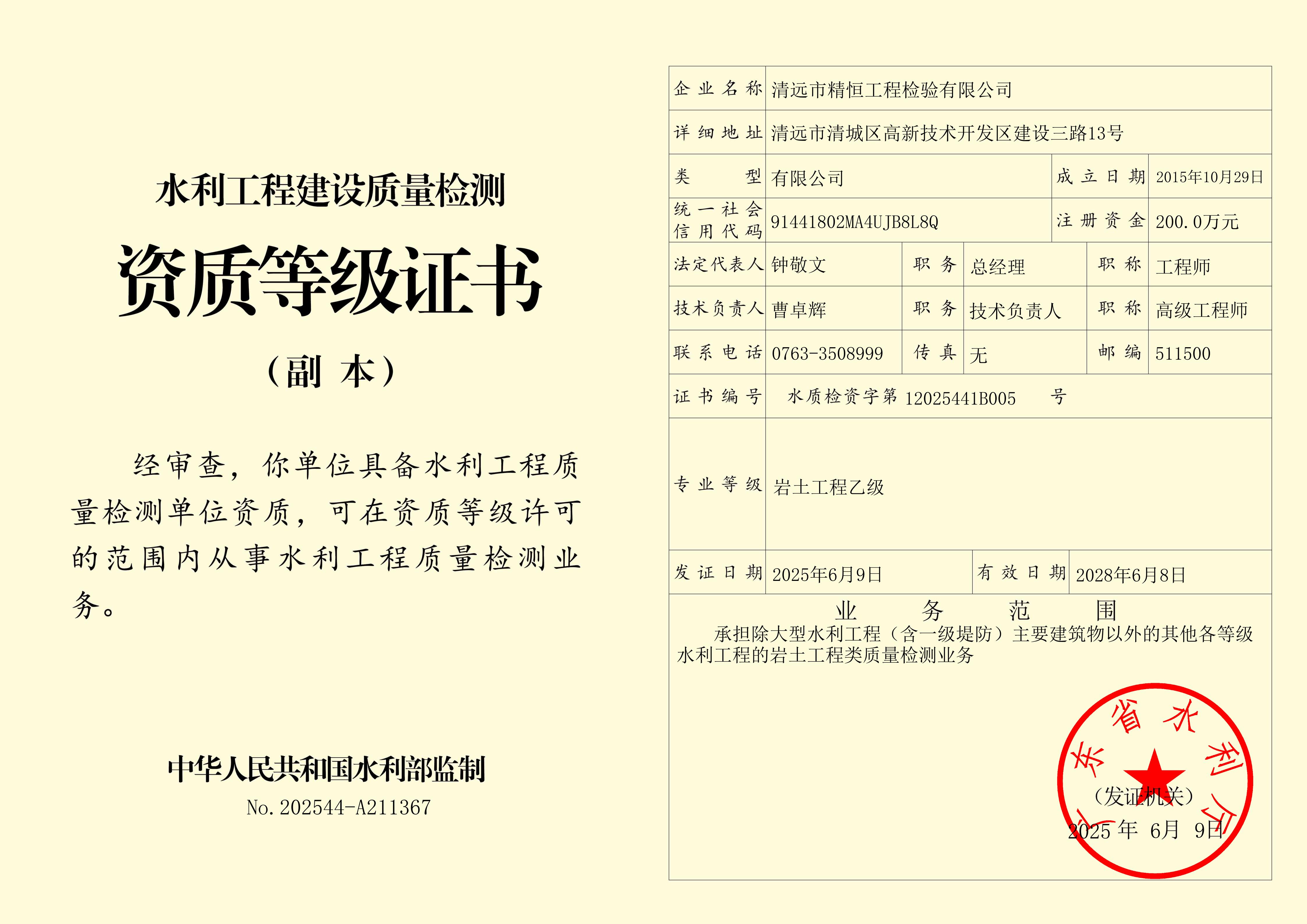 资质（资格）证书（原件扫描件）