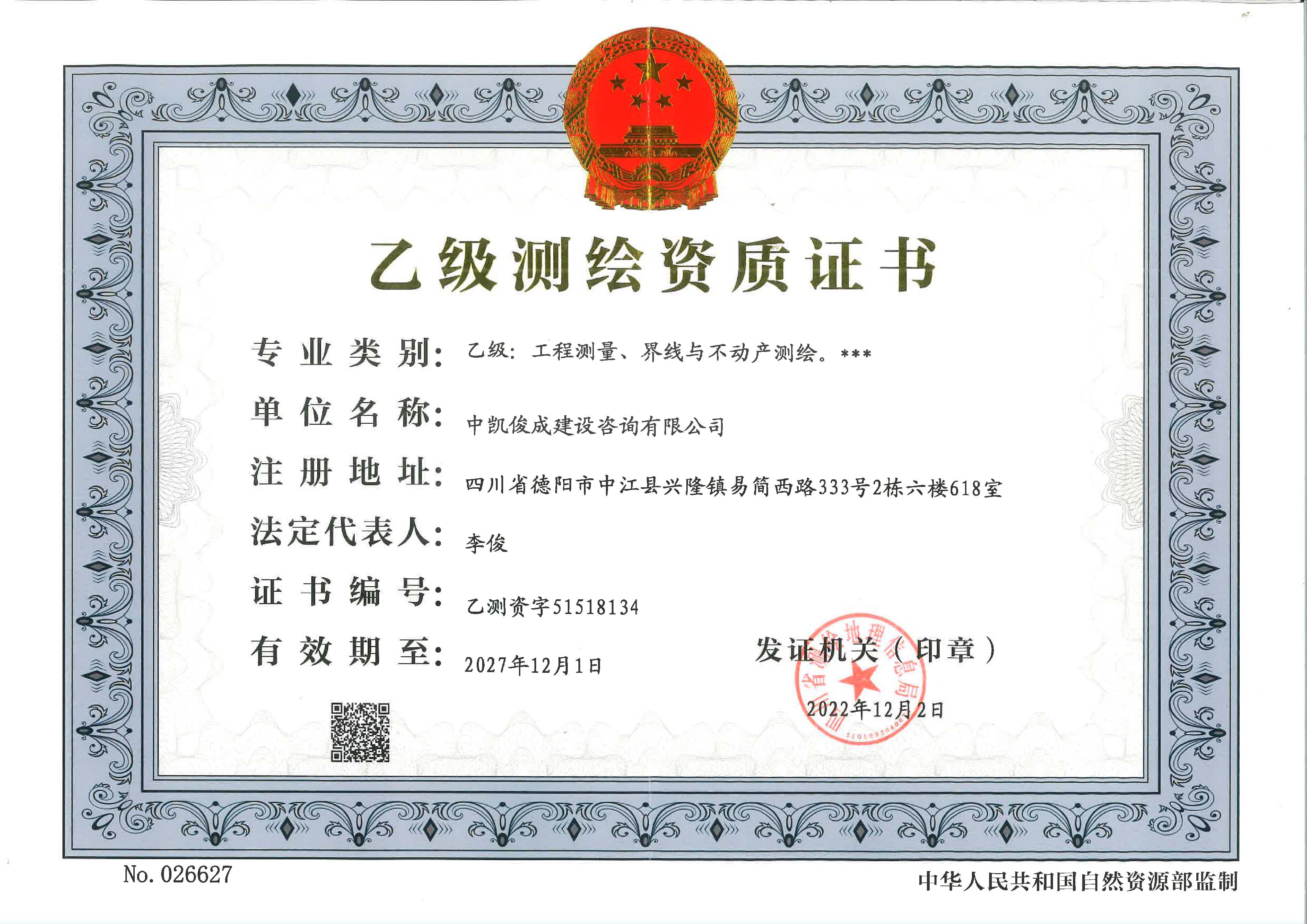 资质（资格）证书（原件扫描件）