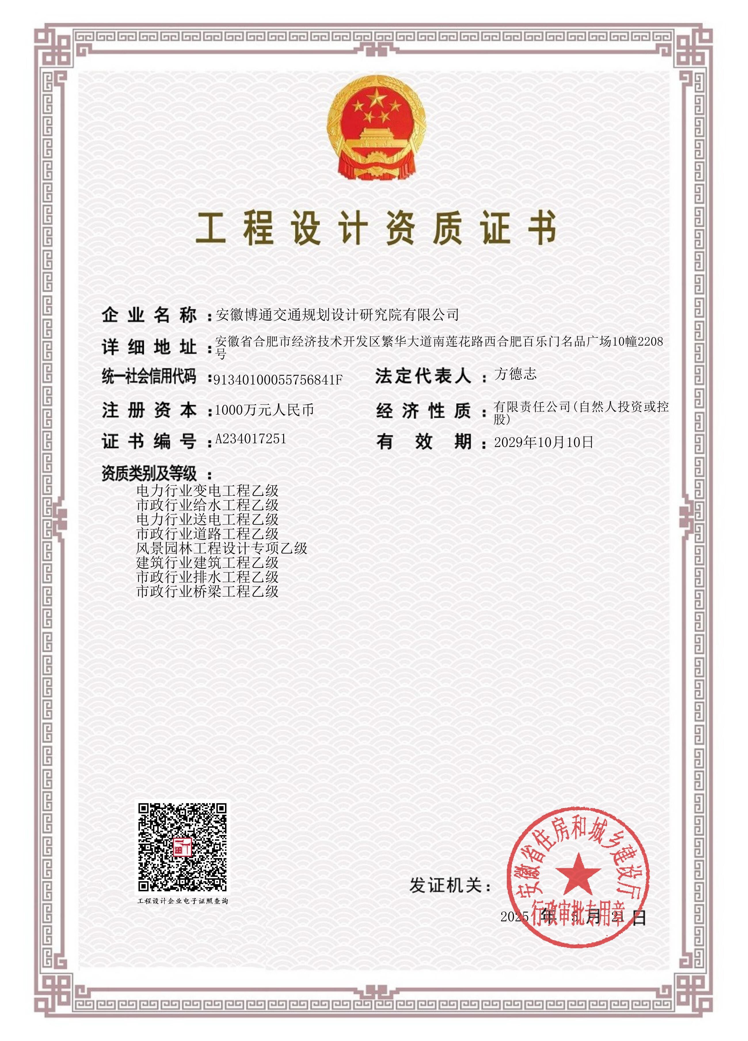 资质（资格）证书（原件扫描件）