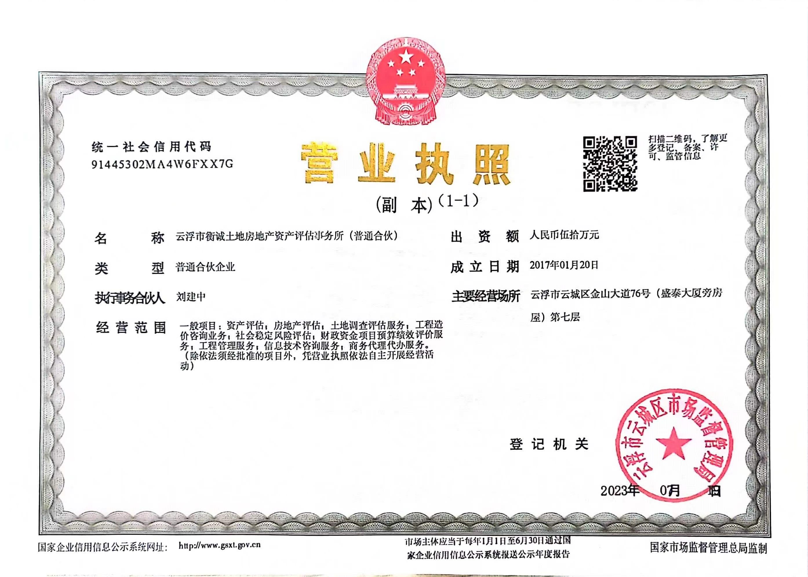 营业执照或法人登记证（原件扫描件）【企业提供营业执照，事业单位或社会组织提供法人登记证】