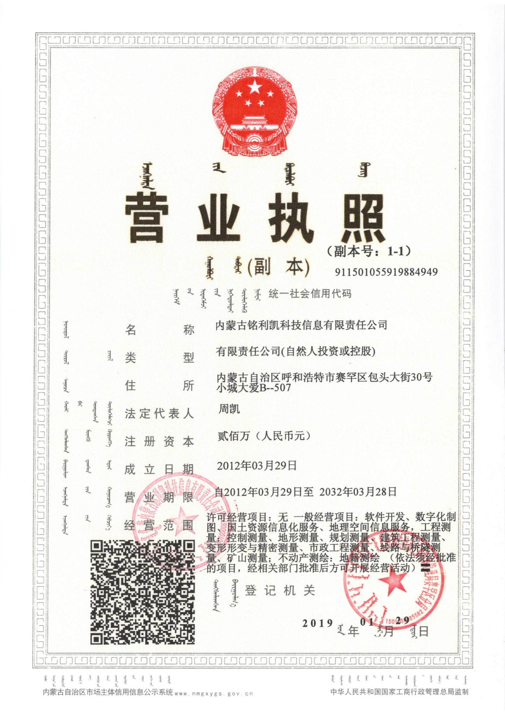 加载统一社会信用代码的营业执照（属社会组织的提供社会团体法人登记证或民办非企业单位法人登记证，属事业单位的提供法人登记证）