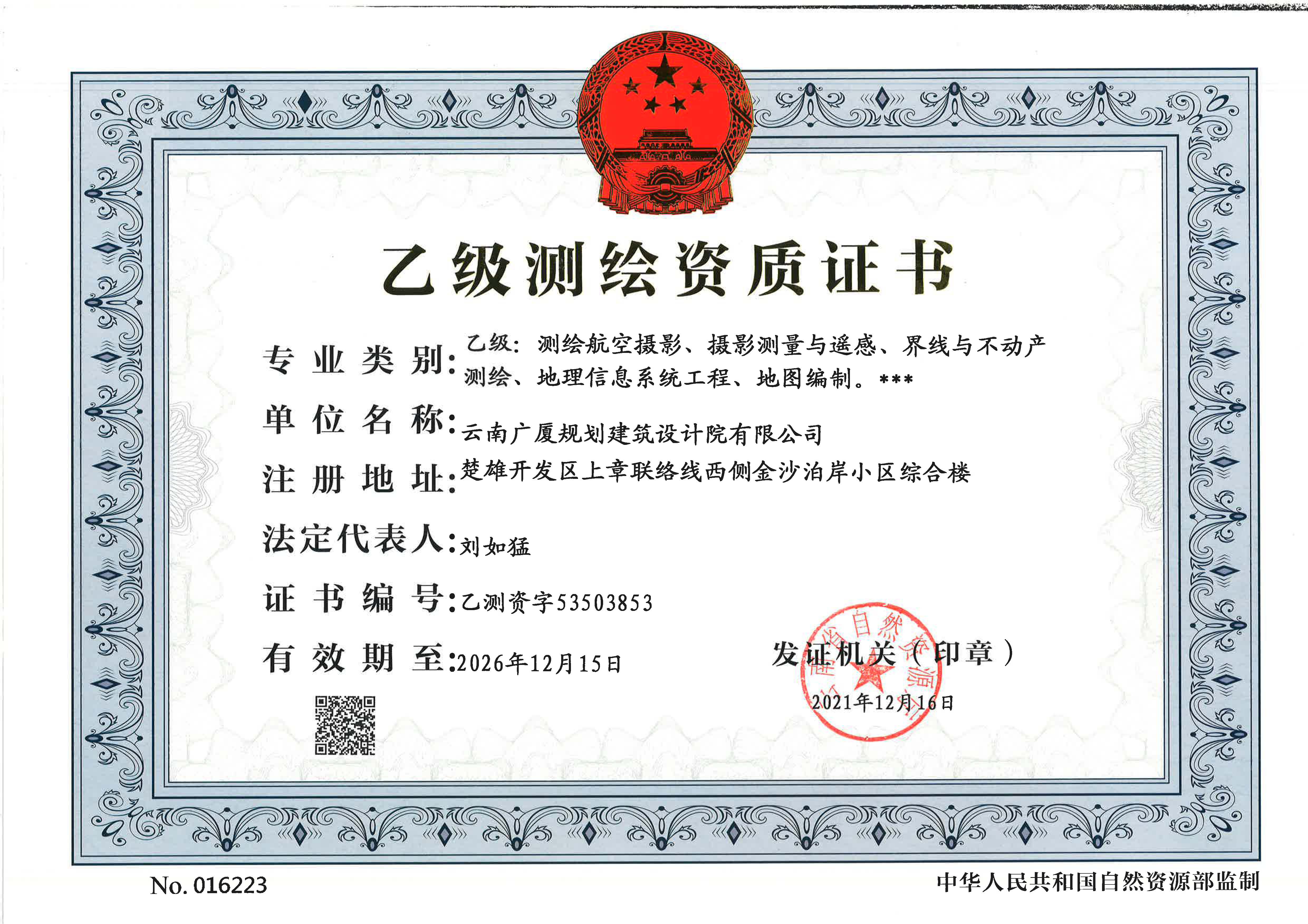 资质（资格）证书（原件扫描件）