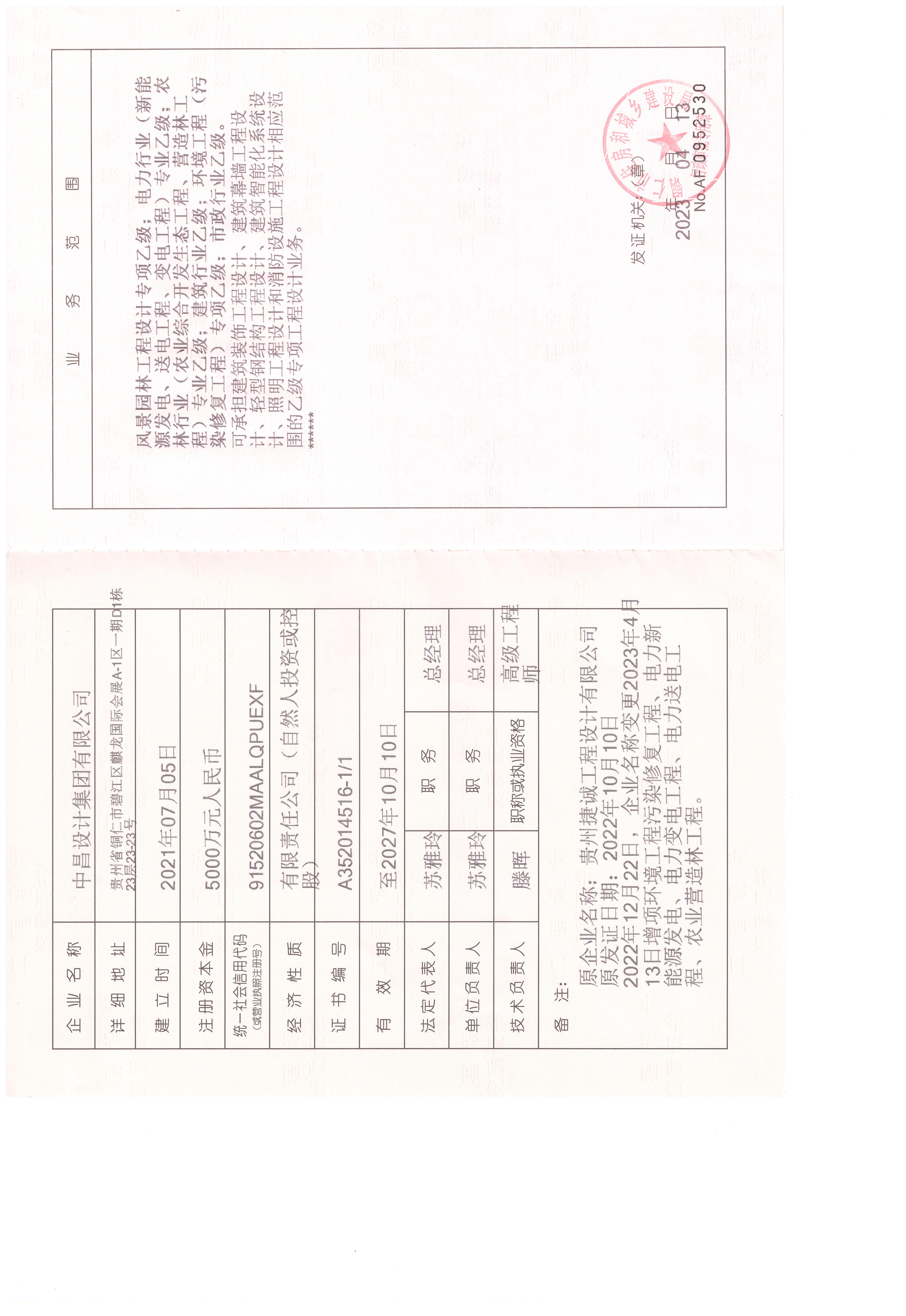 资质（资格）证书（原件扫描件）